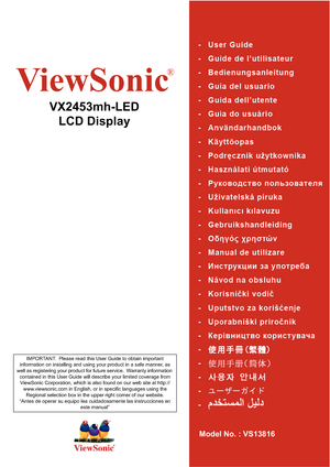 Viewsonic monitors manual controls